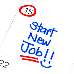 Date Circled for Starting New Job