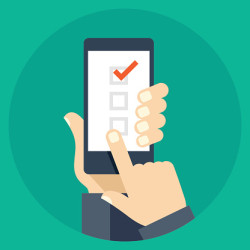 test Check list app on smartphone.