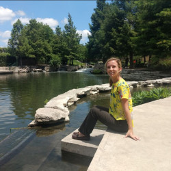 Audrey Sitting by a Lake