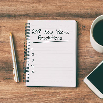 New Years Resolutions notebook